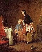 Jean Simeon Chardin Die Morgentoilette oil painting